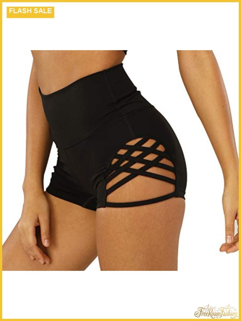 High Waisted Butt Lifting Yoga Shorts with Nylon Spandex Quick-Dry Fabric